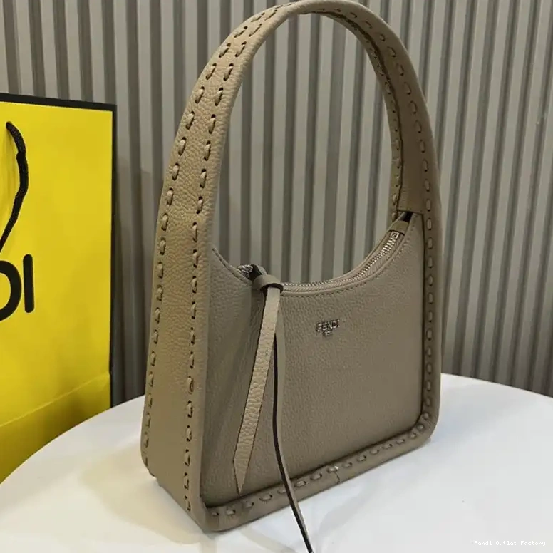 HOT Fendessence Mini Cuoio Grey In Romano Leather Bag Fendi 0702